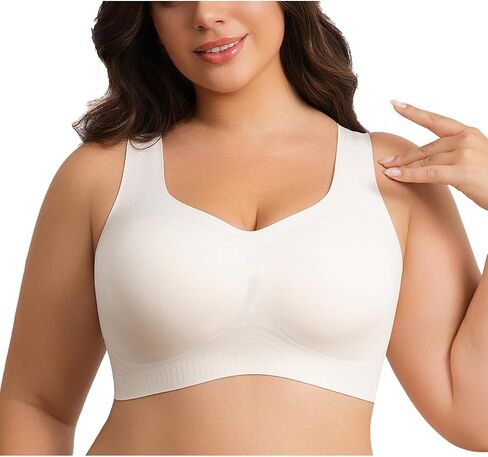 Bras for Women, Wireless Bra No Underwire, Everyday Tshirt Bras Seamless, Full Coverage Bralette with Support and Lift in Saudi Arabia