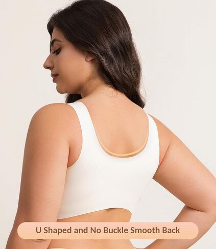 Bras for Women, Wireless Bra No Underwire, Everyday Tshirt Bras Seamless, Full Coverage Bralette with Support and Lift in Saudi Arabia
