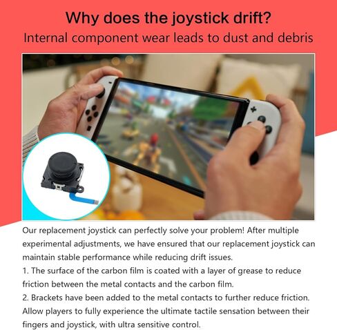 SmaFsan for Slide Rail Replacement for Nintendo Switch Joy con Controller, Left Right Slider Rail with Middle Button Holder,Buckle Lock (Left) in Kuwait