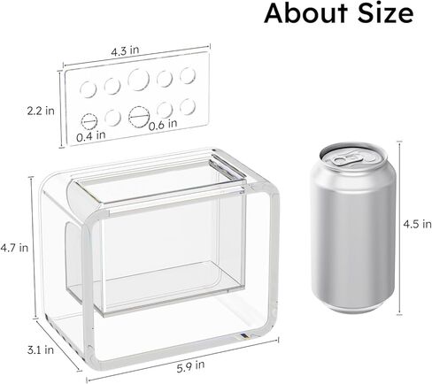 AITEE Clear Vase for Flowers,Acrylic Flower Vases for Centerpieces,Unique 7.87Inch Tall Floating Modern Home Desk Decorative Vases for Living Room/Dining/Kitchen/Office/Wedding Decor in Kuwait