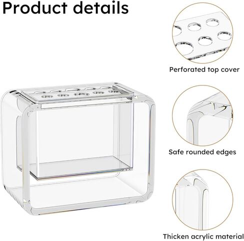 AITEE Clear Vase for Flowers,Acrylic Flower Vases for Centerpieces,Unique 7.87Inch Tall Floating Modern Home Desk Decorative Vases for Living Room/Dining/Kitchen/Office/Wedding Decor in Kuwait