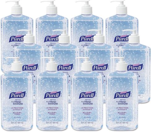 PURELL Advanced Hand Sanitizer Refreshing Gel, Clean Scent, 20 fl oz Pump Bottle (Pack of 12) – 3023-12 in Saudi Arabia