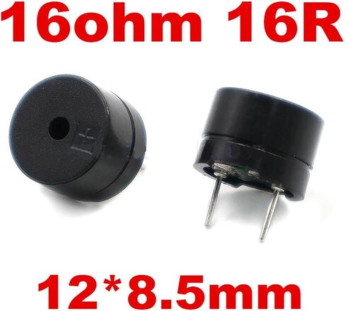 100pcs Passive Buzzer AC 12mmx8.5mm 12085 16R 42R Resistance 16Ω 42Ω 3V 5V 9V 12V Mini Piezo Buzzers(42ohm 42R) in Saudi Arabia