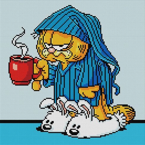 مجموعة طلاء ماسي بعلم الولايات المتحدة الأمريكية من DIAMOND ART CLUB، حرف يدوية ممتعة للبالغين، قماش فني ماسي دائري للمبتدئين، 9 بوصة × 9 بوصة (22.8 سم × 22.8 سم) in Kuwait