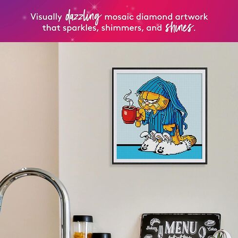 مجموعة طلاء ماسي بعلم الولايات المتحدة الأمريكية من DIAMOND ART CLUB، حرف يدوية ممتعة للبالغين، قماش فني ماسي دائري للمبتدئين، 9 بوصة × 9 بوصة (22.8 سم × 22.8 سم) in Kuwait