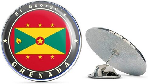 Grenada Round Metal 0.75" Lapel Pin Hat Shirt Pin Tie Tack Pinback in Saudi Arabia