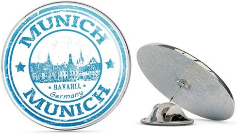 Munich Germany Bavaria Round Metal 0.75" Lapel Pin Hat Shirt Pin Tie Tack Pinback in Saudi Arabia