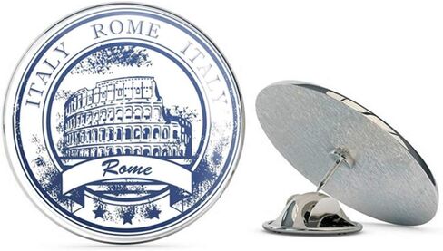 Italy Rome Round Metal 0.75" Lapel Pin Hat Shirt Pin Tie Tack Pinback in Saudi Arabia
