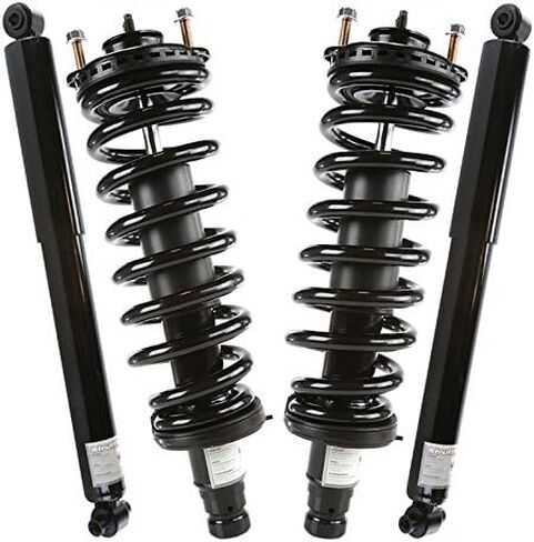 AutoShack Front Complete Strut & Coil Spring Assembly with Rear Shock Absorbers Set for GMC Envoy 2002-2009 Chevrolet Trailblazer | Full-vehicle Suspension System Replacement Kit CSS121-243PR in Saudi Arabia