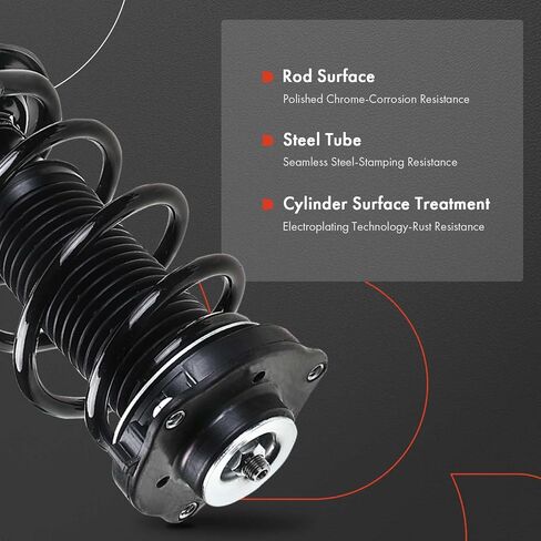 زوج أمامي ممتاز (2) مجموعة كاملة من الدعامات والزنبركات اللولبية متوافقة مع Audi A3 2006-2013 وVolkswagen Jetta 2011-2014، Eos 2012-2016، Rabbit 2006-2009، اليسار واليمين in Saudi Arabia