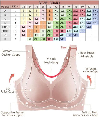 Wireless Bras for Women No Underwire Push Up Bra Seamless Full Coverage Plus Size Sleep Comfortable Womens Bras in Saudi Arabia