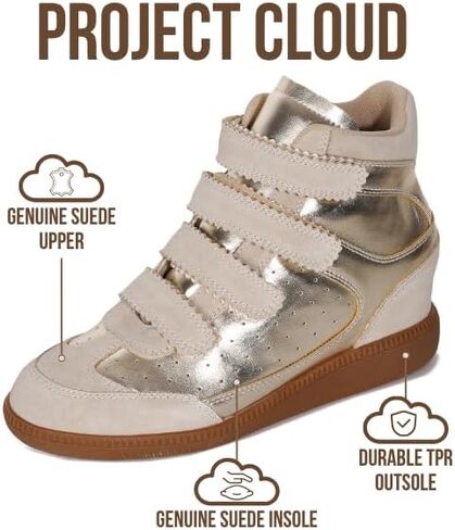 أحذية رياضية Project Cloud Wedge للنساء - أحذية رياضية نسائية بنعل ميموري فوم - أحذية نسائية خفيفة الوزن وغير عالية - أحذية خريفية أنيقة للنساء 2025 (Marant) in Kuwait