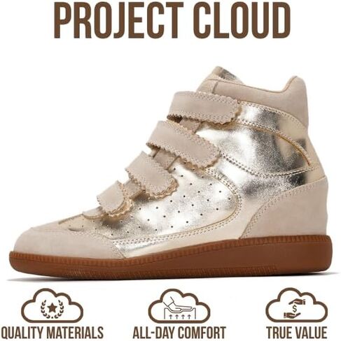 أحذية رياضية Project Cloud Wedge للنساء - أحذية رياضية نسائية بنعل ميموري فوم - أحذية نسائية خفيفة الوزن وغير عالية - أحذية خريفية أنيقة للنساء 2025 (Marant) in Kuwait