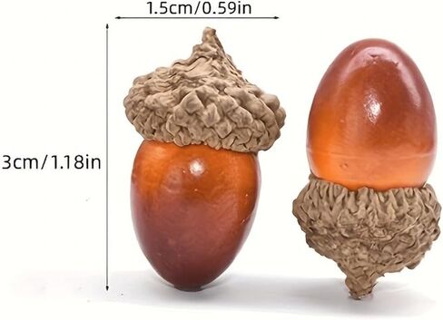 40PCS Artificial Fake Nutty Craft Acorns with Natural Acorn Cap Simulation Fruit Props for Vase Filler, Home Thanksgiving Day Christmas in Saudi Arabia