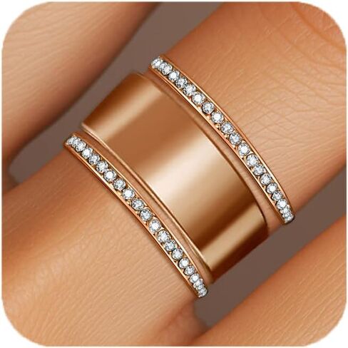 2-Pack 14K Gold Plated Stacking Rings for Oura Ring Gen 4/Gen 3, Cubic Zirconia Simulated Diamond Rings for Women in Saudi Arabia