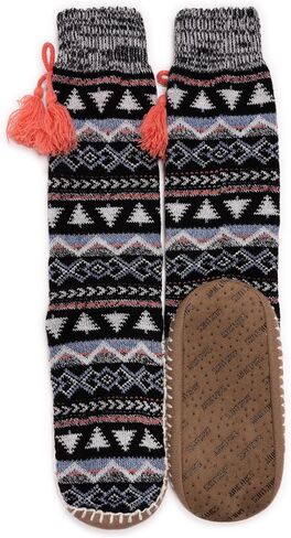 MUK LUKS womens Tassel Slipper Sock (1 Pair Pack) in Saudi Arabia