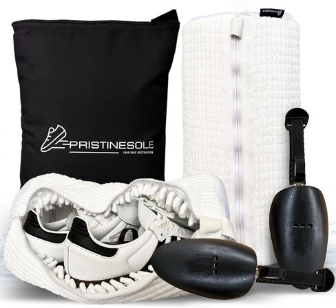 Shoe Washing Machine Bag – 2 Pack Sneaker Laundry Bags for Washer & Dryer – Durable Mesh Shoe Cleaning Bag with Zipper for Sneakers, Tennis Shoes & Delicates – Creamy White in Saudi Arabia