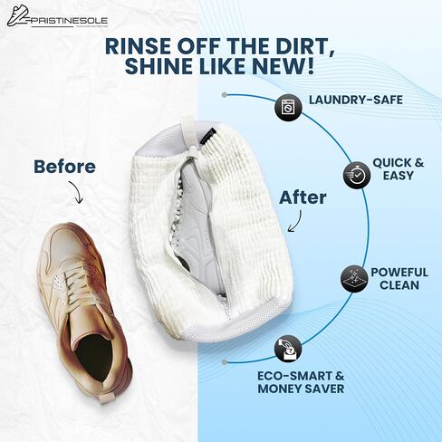 Shoe Washing Machine Bag – 2 Pack Sneaker Laundry Bags for Washer & Dryer – Durable Mesh Shoe Cleaning Bag with Zipper for Sneakers, Tennis Shoes & Delicates – Creamy White in Saudi Arabia