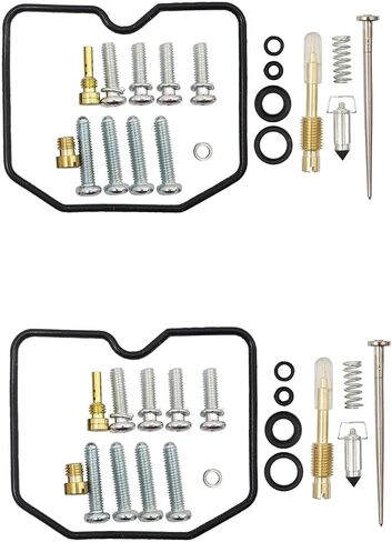 SecosAutoparts 2 قطعة طقم تصليح المكربن ​​Carb متوافق مع كاواساكي نينجا 250R EX250F 1988-2007 استبدال #7261644-1 in Kuwait