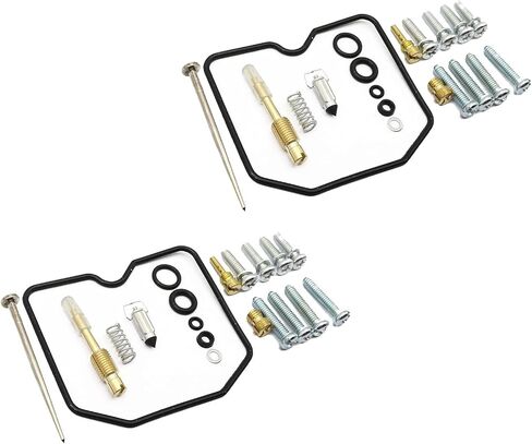 SecosAutoparts 2 قطعة طقم تصليح المكربن ​​Carb متوافق مع كاواساكي نينجا 250R EX250F 1988-2007 استبدال #7261644-1 in Kuwait