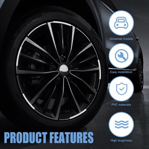 20PCS Reflective Car Wheel Decorative Stripe Stickers, Red, Custom Style, Waterproof Material, Rectangular, Striped, Outdoor Use, Wheel Sticker in Saudi Arabia