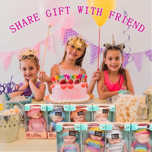 دمى أطفال صغيرة تولد من جديد مقاس 11.43 سم، حيوانات لطيفة تولد من جديد مع ملابس نوم مصنوعة يدويًا، مجموعة دمى صغيرة للنوم واقعية لحفلات أعياد الميلاد للأطفال (ملابس نوم) in Kuwait