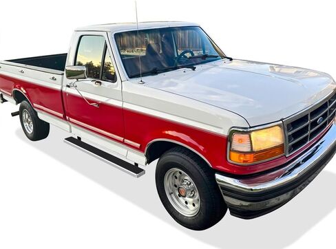 APS (فضي مصقول 6 بوصات) 304 ألواح تشغيل من الفولاذ المقاوم للصدأ قضبان Nerf متوافقة مع Ford F-Series Bronco 1980-1996 الكابينة العادية (لن تناسب الإطارات الثقيلة المعززة في المصنع) in Saudi Arabia