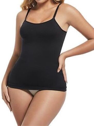 Women Plus Size Shapewear Tank Top Compression Tank Tummy Control Scoop Neck Camisole Tops Seamless Cami Tops in Kuwait