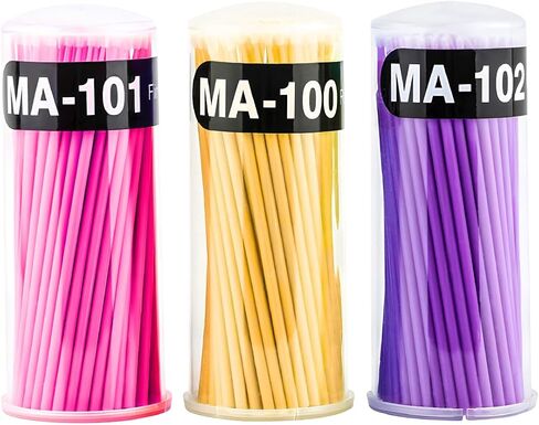 3 PCS Repair Paint Brushes, Disposable Touch Up Paint Chip Repair Cotton Bud Brushes, Detailing Clearance Paint Brushes Micro Applicators for Vehicles, Car Accessories (Blue+Green+Purple) in Saudi Arabia