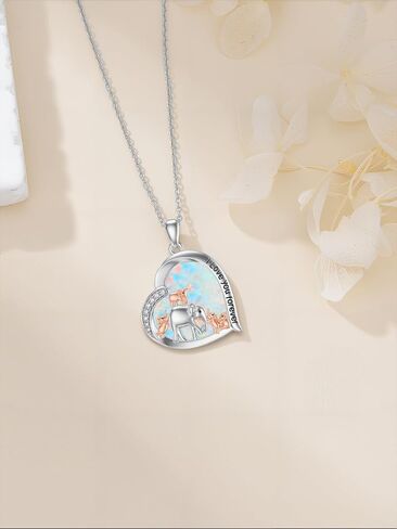 Mom Necklace 925 Sterling Silver Mama Elephant/Sloth/Wolf/Bear Pendant Necklace with 1-5 Cubs Mothers Day Gifts Jewelry for Women in Saudi Arabia