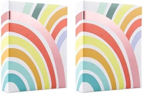Rainbow Photo Album by Recollections - 100 Page Photo Album Holds up to 200 Photos for Weddings, Birthdays, Anniversaries, and Family - 1 Pack in Saudi Arabia