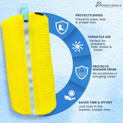 Shoe Washing Machine Bag – 2 Pack Sneaker Laundry Bags for Washer & Dryer – Durable Mesh Shoe Cleaning Bag with Zipper for Sneakers, Tennis Shoes & Delicates – Creamy White in Saudi Arabia