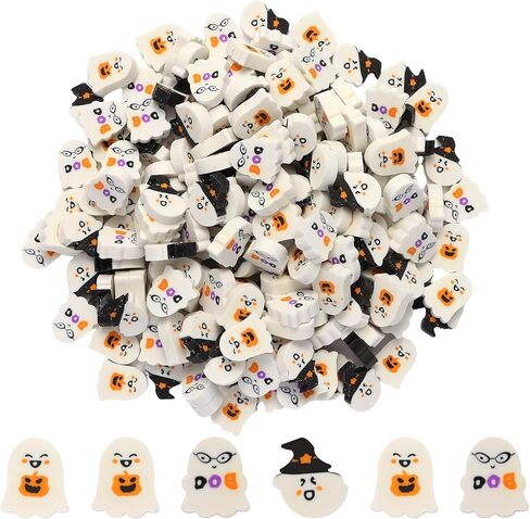 200 Pieces Halloween Pumpkin Erasers Mini Pumpkin Erasers Small Pencil Erasers Latex-Free Soft Erasers Pencil Erasers for Classroom Rewards, Halloween Party Favors, Halloween Goody Bag Filler in Kuwait