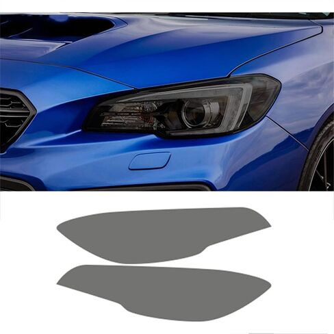 طبقة حماية لمصباح السيارة الأمامي لسيارة Subaru WRX VA STI 2001-2011، ملصق فينيل شفاف من مادة TPU بلون أسود مدخن، أسود مدخن in Kuwait