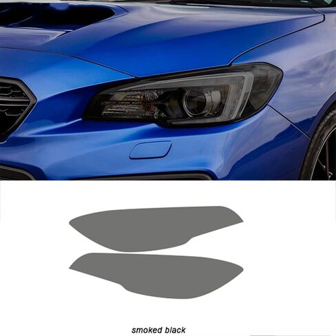 طبقة حماية لمصباح السيارة الأمامي لسيارة Subaru WRX VA STI 2001-2011، ملصق فينيل شفاف من مادة TPU بلون أسود مدخن، أسود مدخن in Kuwait