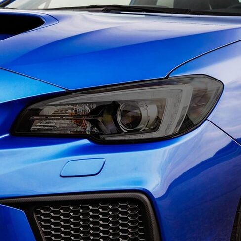 طبقة حماية لمصباح السيارة الأمامي لسيارة Subaru WRX VA STI 2001-2011، ملصق فينيل شفاف من مادة TPU بلون أسود مدخن، أسود مدخن in Kuwait