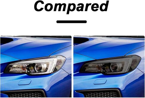 طبقة حماية لمصباح السيارة الأمامي لسيارة Subaru WRX VA STI 2001-2011، ملصق فينيل شفاف من مادة TPU بلون أسود مدخن، أسود مدخن in Saudi Arabia