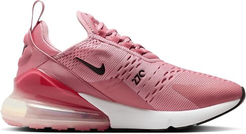 Nike Womens Air Max 270 Sneakers, White/White/Black/Green Shock, Size 6 in Saudi Arabia