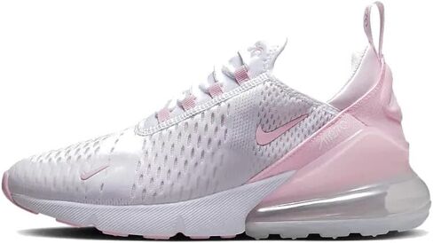 حذاء رياضي Nike Air Max 270 للسيدات، أبيض/أبيض/أسود/أخضر شوك، مقاس 6 in Saudi Arabia