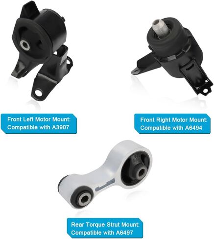 JDMON 3PCS Engine Motor Transmission Mount Replacement for 2003-2008 Mazda 6 2.3L Compatible with A6494, A3907, A6497 in Saudi Arabia