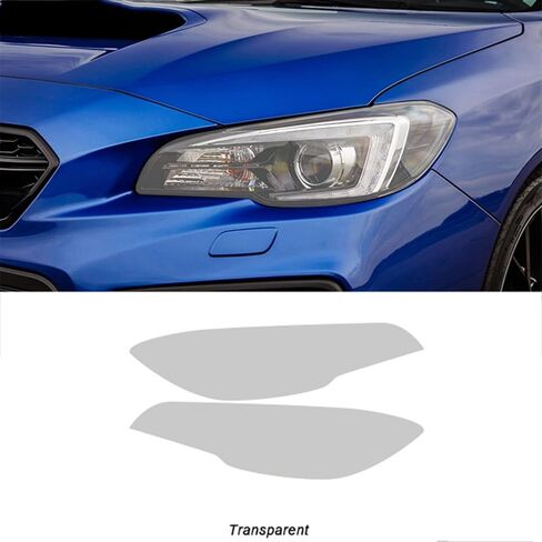 طبقة حماية لمصباح السيارة الأمامي لسيارة Subaru WRX VA STI 2001-2011، ملصق فينيل شفاف من مادة TPU بلون أسود مدخن، أسود مدخن in Saudi Arabia