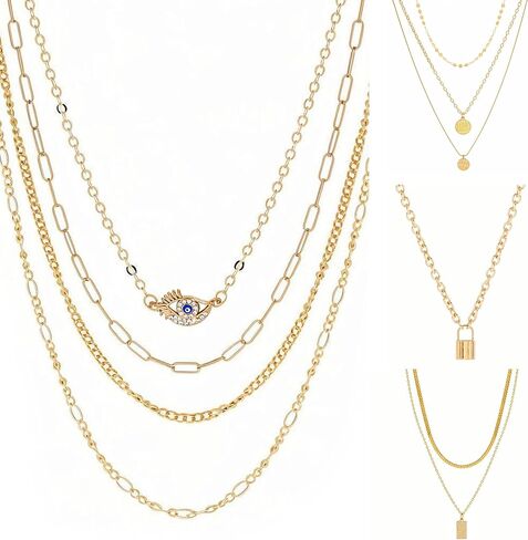 Gold plate and Silver Plated Jewelry Sets for Women Costume Jewelry Chain Necklace Bracelet Earrings and Rings Sets for Women in Saudi Arabia