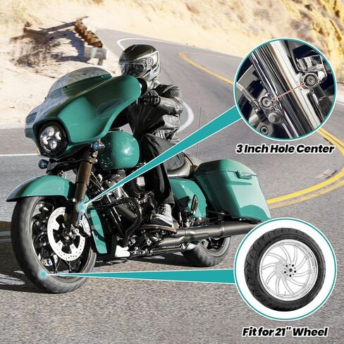 21" Front Fender Riser Lift Bracket Relocator Kit, 20mm Front Fender Spacer 3" Hole Center Fit for Harley Touring 1993-2013 Electra Glide Road Glide Road King Street Glide Ultra Glide in Kuwait