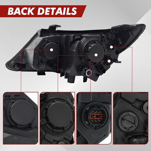 مجموعة المصابيح الأمامية متوافقة مع المصابيح الأمامية الهالوجين Kia Sorento EX SX 2014 2015 مع استبدال عدسة شفافة LED DRL مع لمبة (الجانب الأيسر للسائق) in Kuwait