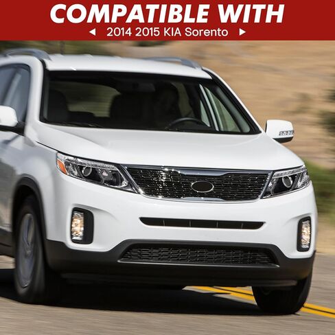 مجموعة المصابيح الأمامية متوافقة مع المصابيح الأمامية الهالوجين Kia Sorento EX SX 2014 2015 مع استبدال عدسة شفافة LED DRL مع لمبة (الجانب الأيسر للسائق) in Kuwait