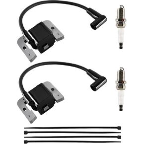 Ignition Coil Module with Spark Plug Fit for Kohler CH742 XT675 XT775 CV682 CV742 6.75HP 22.5HP 25HP Command Pro Twin CV Engine 18.6kW 747cc Replace 24 584 176-S in Kuwait