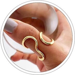 Chunky Gold Rings for Women Adjustable Flower Rings Non Tarnish 14K Gold Statement Rings Flower Jewelry for Women in Saudi Arabia