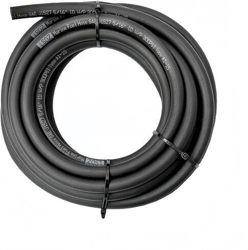 3/8'' Marine Fuel Hose Feed Line Rubber Type A1-15 / SAE J1527 Standards Fits for Ships and Marine Equipment (3/8 inch 10ft) in Kuwait