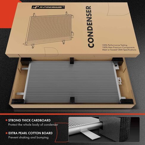 A-Premium Engine Coolant Radiator & A/C Condenser Cooling Kit Compatible with Nissan Rogue 2014 2015 2016 2017 2018 2.5L, Automatic Transmission, 2-PC Set, Replace# 214604BC5A, 921004BA0A in Saudi Arabia