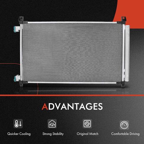 A-Premium Engine Coolant Radiator & A/C Condenser Cooling Kit Compatible with Nissan Rogue 2014 2015 2016 2017 2018 2.5L, Automatic Transmission, 2-PC Set, Replace# 214604BC5A, 921004BA0A in Saudi Arabia